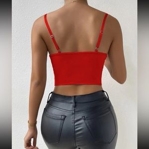 Floral-Embroidered Cami Corset Top main image 0